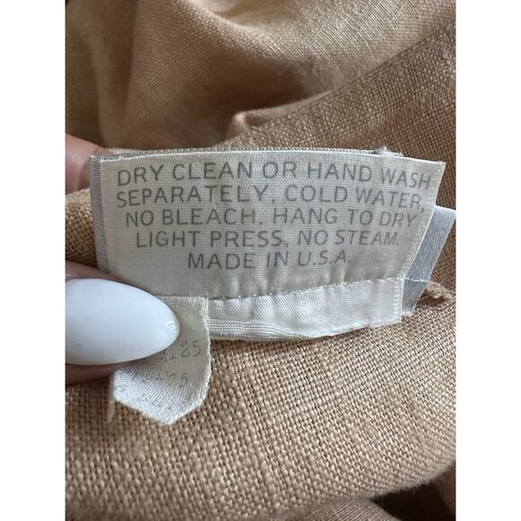 Vintage Gene Ewing Size 38 US 6 100% Linen Oversized Buttons Midi Skirt - Picture 5 of 9